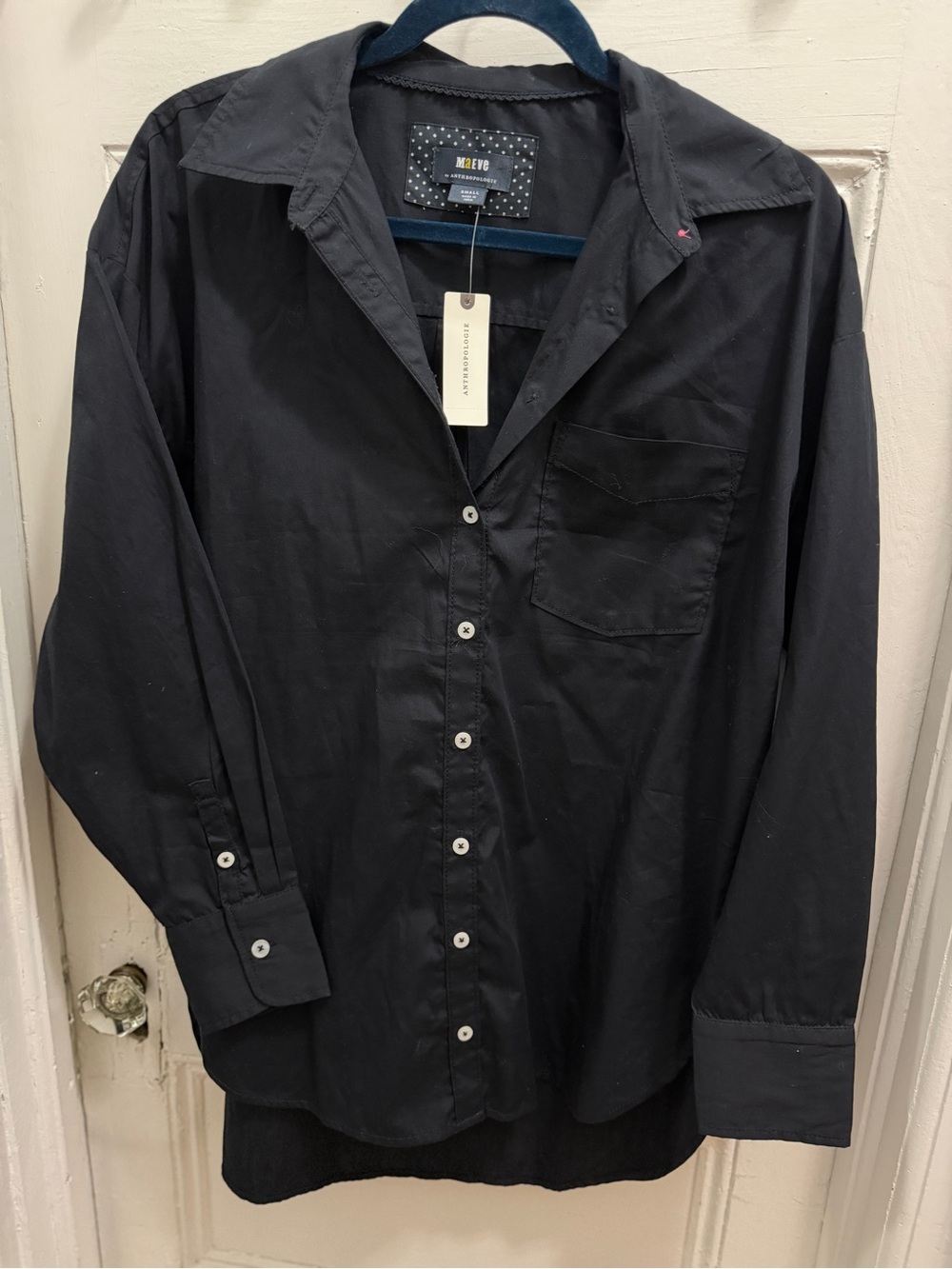Maeve for Anthropologie - NWT - Navy Blue Button-Down Shirt